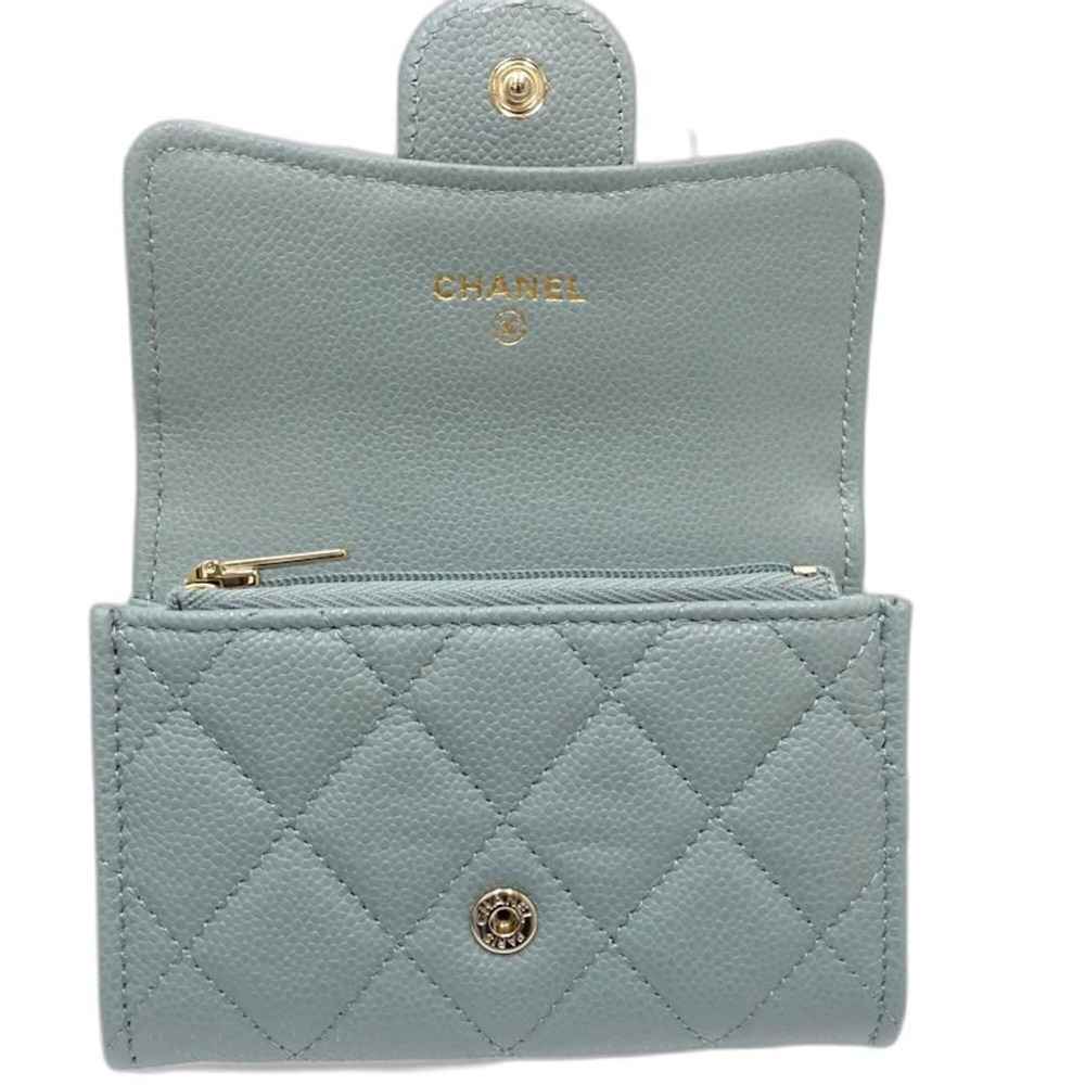 CHANEL Green Caviar Leather Wallet - Picture 6 of 11